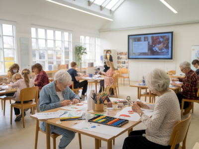 Comment créer un village animations intergénérationnelles avec ateliers chronométrés et espaces récupération pour familles et seniors