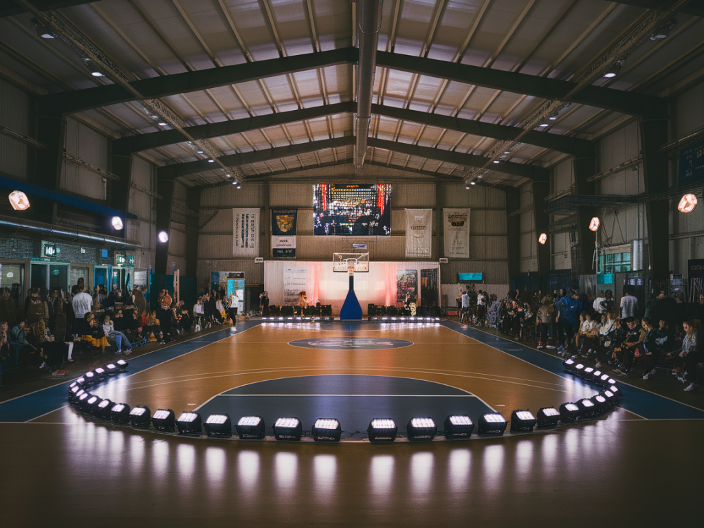 Comment concevoir une scénographie lumineuse pour une soirée sportive indoor